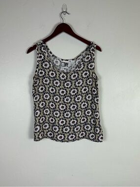 Nordstrom Floral Scoop Neck Tank Top L